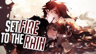 Nightcore - Set Fire To The Rain (Rock Version) (Lyrics)