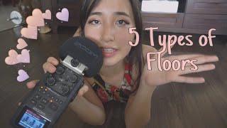 ASMR different floors TAPPING & SCRATCHING 