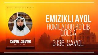 3136-Savol: Emizikli ayol homila bo'lib qolsa, bolasini emizishi joizmi | Ustoz Abdulloh Zufar