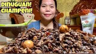 CHICKEN CHAMPENI AT PORK DINUGUAN | MUKBANG PHILIPPINES | PINOY FOOD | ASMR