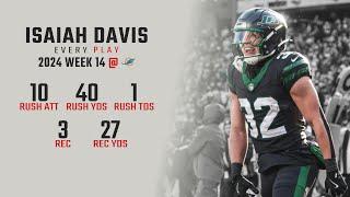 Isaiah Davis Week 14 Replay: Every Run, Target, and Catch @ Miami Dolphins