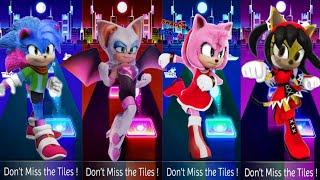   Sonic Super Hedgehog   Sonic  Blaze  Amu Rose  Taira - Tiles hop Rhythm Music