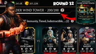 Fatal Elder Wind Tower Boss Match 200 & 160,180 Fight + Rewards MK Mobile | Jax Briggs & Noob