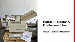 Hefter TF Master A Folding machine