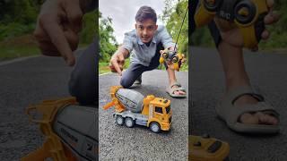 Remote Control Big size cement mixer truck unboxing 