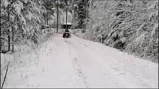 Can am outlander snow plowing