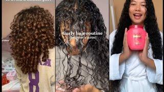 CURLY HAIR ROUTINE TIKTOK COMPILATION