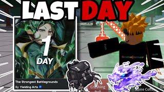 LAST DAY BEFORE SUIRYU FREE AND KJ AND CHILD EMPEROR UPDATE!! | The Strongest Battlegrounds