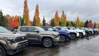 10,000 off 2024 Toyota Tacomas dealerships have turned into new truck graveyards ￼!