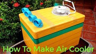 How to make air conditioner/air cooler at home using foam box