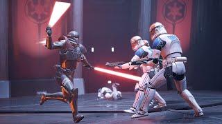 332nd Company Clone Troopers vs Shadow Troopers - STAR WARS JEDI FALLEN ORDER NPC Wars