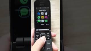 Typing on a Nokia 2720 flip
