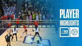 Raina Terry Highlights vs. Purdue | Illinois Volleyball | 11/17/2024