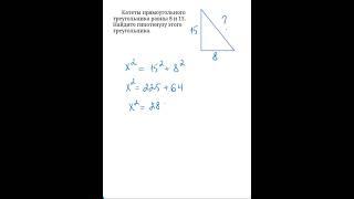 Теорема Пифагора за 30 секунд! #огэ  #математика #maths #задача #школа