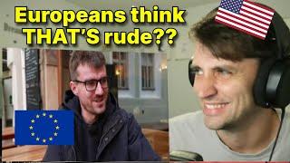 American reacts to USA vs EUROPE CULTURE SHOCKS!