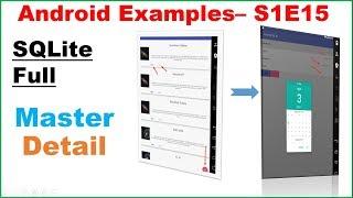 Android S1E15 : Material List : Master Detail SQLite CRUD Full