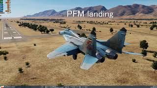 DCS Mig 29 pre PFM and post PFM landing