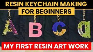 Trying Resin Art First Time Resin Keychain Making Malayalam Resin Art for Beginners Malayalam