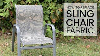 How to Replace Outdoor Sling Chair Fabric with Phifertex