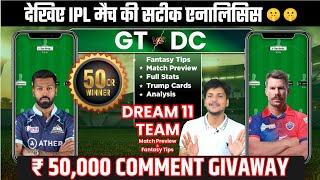 GT vs DC Dream11 Team Prediction, DC vs GT Dream11: Gujarat Titans vs Delhi Capitals Dream11 IPL