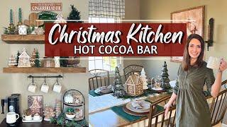 Christmas Kitchen Decorate With Me 2024 | Hot Cocoa Bar Ideas