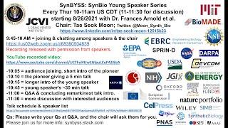 SynBYSS with Prof Tobias Erb at Max Planck Institute & Prof Jaya Joshi at Univ. of British Columbia