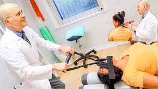 INTENSE *Chiropractic Cracking* for BACK PAIN Relief Makes Women Scream * Y-STRAP ADJUSTMENT*