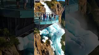 mountain slope split and landslide #shorts #viral # ai