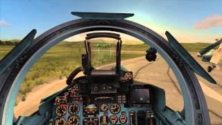 34. Су-33, запуск, руление и взлет за Ботом / Su-33, starting, taxiing and taking off for Bot. DCS