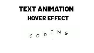 Text animation using html and css || animation play state in css