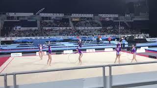 Junior Rhythmic Gymnastics team at the Australian Championships