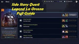 Black Desert Mobile - Side Story Quest, Legend La Orceza Guide