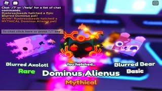 Hatching a Dominus Alienus Mythical in Pet Simulator X!