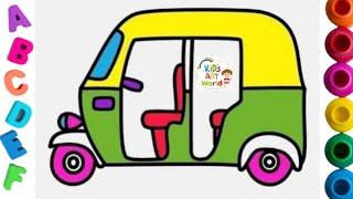 How to Draw Auto Rickshaw | Step by Step | Drawing Tutorial