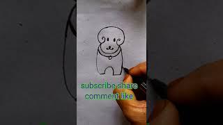 How to draw a dog|cute Pappy drawing|