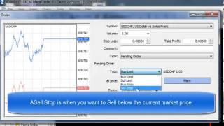 What is Buy Stop Sell Stop Buy Limit Sell Limit MT4