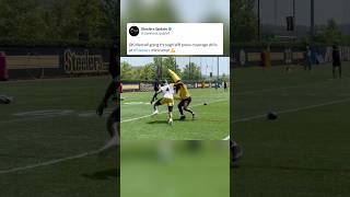 #Steelers WR DK Metcalf working on beating press coverage at minicamp!  #NFL