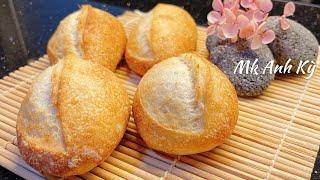 BÁNH MÌ KHÔNG CẦN NHỒI BỘT - Chỉ với 4 nguyên liệu cơ bản | Easy No-Knead Bread