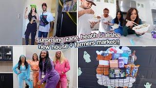 SURPRISING ZANE, HEATH & ALISHA!! New House + Farmer's Market Haul!