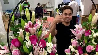 Flower arrangement #tutorial colab.. by The florist 1 in Kuwait  #FloralDesigner Vlog