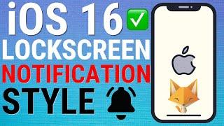 iOS 16: Change Lockscreen Notification Display Style (iPhone)
