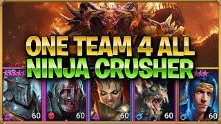 ONE KEY THEM ALL!! NINJA CRUSHER UNKILLABLE CLAN BOSS GUIDE FOR ALL DIFFICULTIES RAID SHADOW LEGENDS