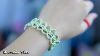 Macrame tutorial:  Heart looping bracelet - Simple but full of love - Tutorial step by step