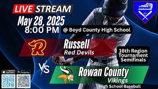 16th Region Baseball Tournament Semi-Finals - Russell vs Rowan County  @ Boyd County.   Watch at MyT