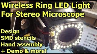 Wireless LED Ring Light for Stereo Microscope