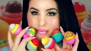 ASMR DIY Edible EOS Lip Balm Tutorial Sweet, Tapping Tingles Candy Triggers, Whispers, Soft Singing