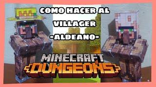 Cómo hacer al villager -aldeano- de Minecraft/ papercraft/ casero/ Minecraft dungeons 