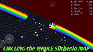 I CIRCLED THE WHOLE SLITHER.IO LOBBY | circling the whole slither.io map (Epic GamePlay)