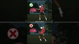 CHEST CONTROL #enjoyfootball #footballgame #footballshorts #footballmatch #enjoysports #ytshorts