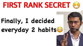 Finally two habits everyday to get into final list | Shubham Kumar | AIR 1 | CSE 2020